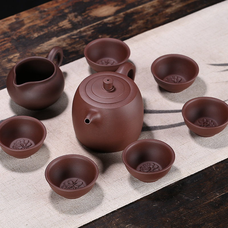 宜兴紫砂壶原矿老紫泥家用功夫茶具茶壶套装礼品壶定制泡茶茶壶