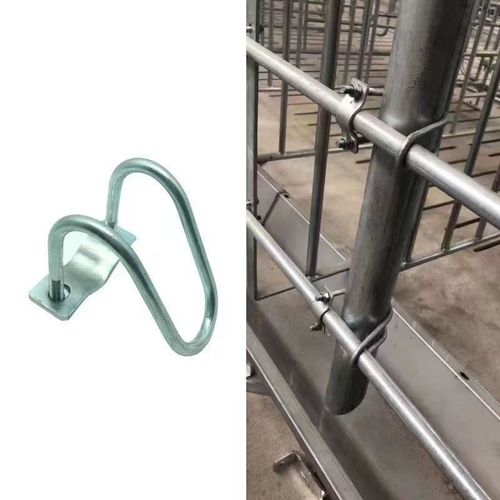 猪用饮水器d管卡十字管卡双U型卡扣一字管卡镀锌管连接件固定卡箍