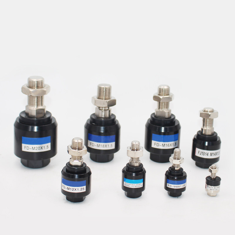 亚德客型气缸摆动万h向浮动接头附件M4*0.7M5M6*1.25M10M12M16*1.