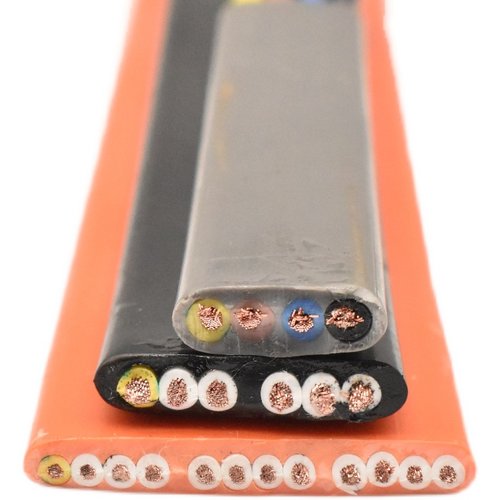 行车扁平电缆eTVVB4线6芯8芯10芯1.5平方电动伸缩门电梯柔软扁排