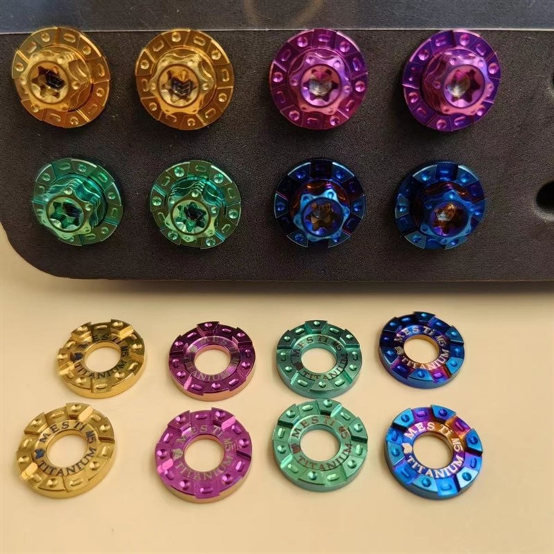 美斯钛钛合金新款花式垫片小v牛九号通用M10M8M6标价为2片价格