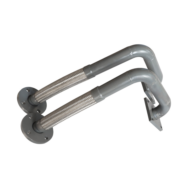 鲍斯机头螺杆式空压机金u属软管连接式油管 空压机波纹钢丝管