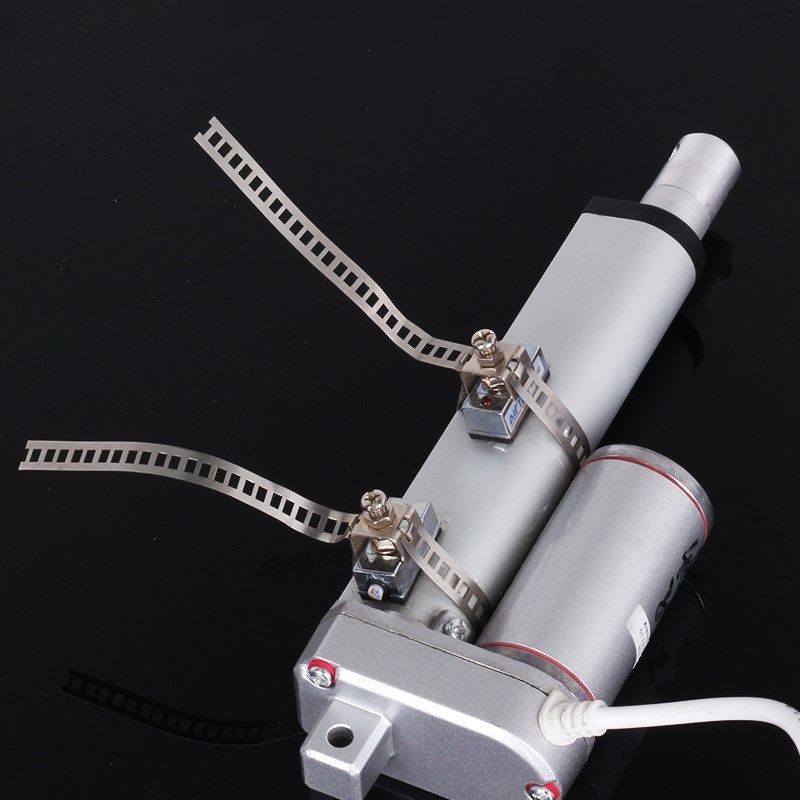 外置磁控开关电动推杆电q机小型升降器行程可调节12v24v伸缩杆