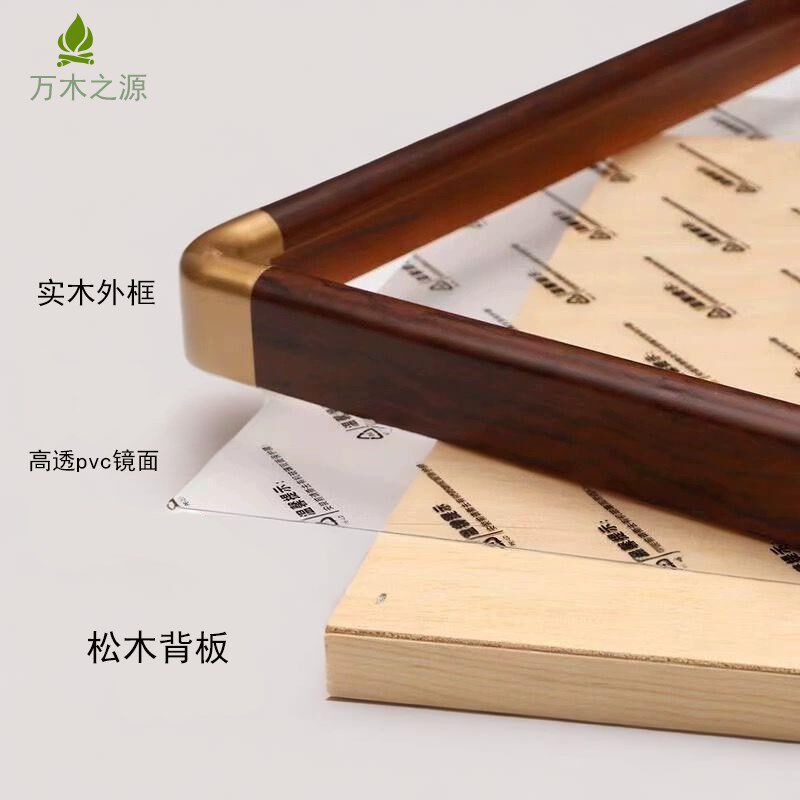 仿铜圆角实木装裱国画画框定制框架书法空框挂墙大W尺寸卡纸字画
