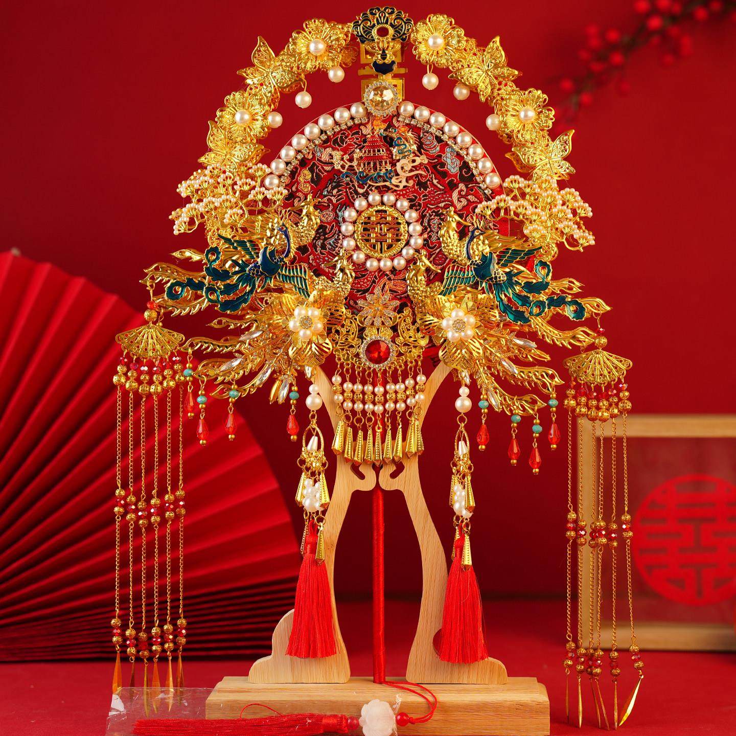 双面新娘结婚团扇diy手工材料包秀禾扇婚礼遮面扇子重工团扇喜扇,家居饰品,工艺扇/团扇/喜扇/折扇,淘宝优惠券,粉丝福利购,淘宝优惠卷