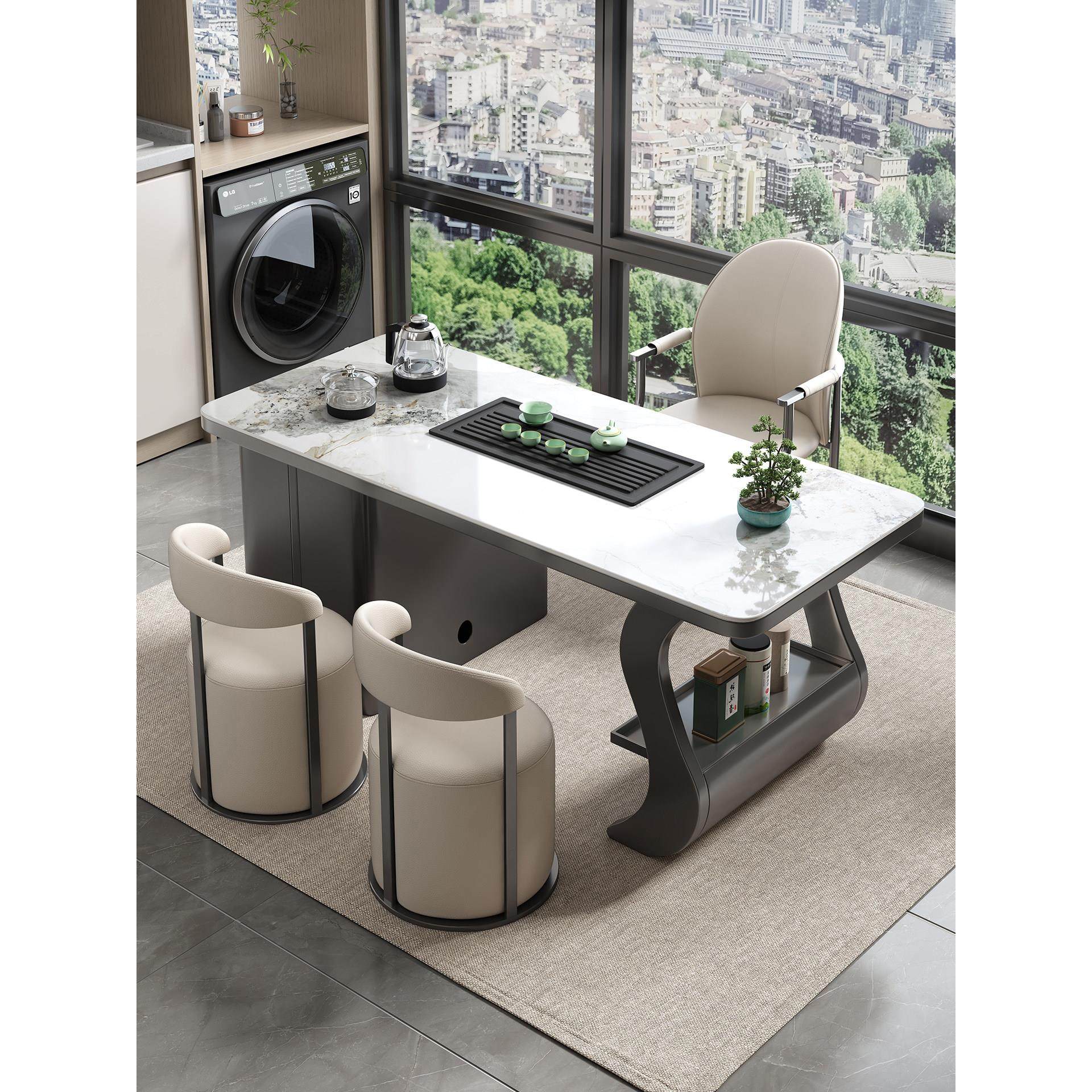 意式极简岩板茶桌椅组合现代简约轻奢办公室家用茶台茶几,住宅家具,家用茶台/茶桌,淘宝优惠券,粉丝福利购,淘宝优惠卷