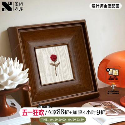 《玫瑰》法式中古风卧室装饰画小众艺术餐边柜床头桌面摆件画挂画