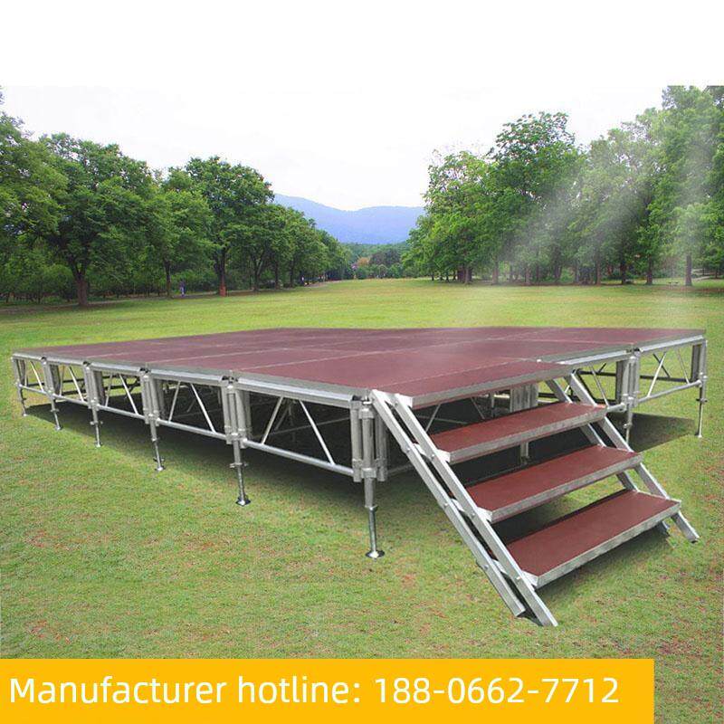 性能可调轻架铝合金舞台架厂家直销钢瑞亚舞台折叠婚礼活动
