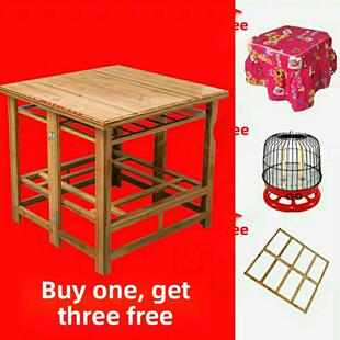 烤火架折叠加厚简易实木烤火架正方形烤火桌子家用取暖桌吃饭桌子