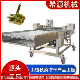 拔丝秋葵上糖机 冻干山楂全自动上糖机 糖葫芦浸糖设备 双层网带