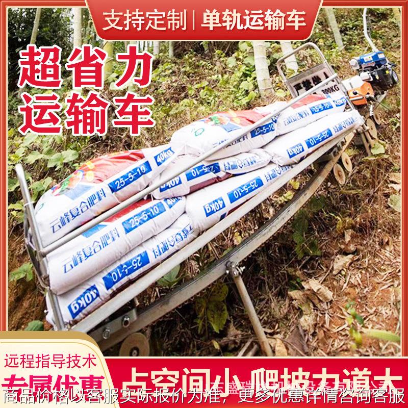 爬坡载货搬运轨道行走丘陵小火车自走单轨山地果园大棚茶园运输车