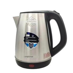 龙力电热水壶8608电水壶304钢加厚一键弹盖烧水壶1.8L水壶