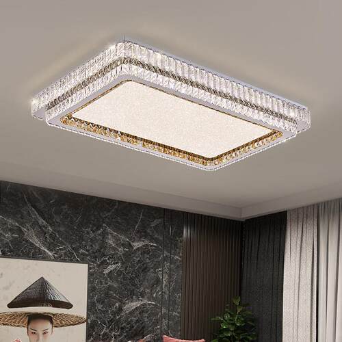 led吸顶灯水晶客厅灯主灯2025年新款卧室现代简约大气灯具大全