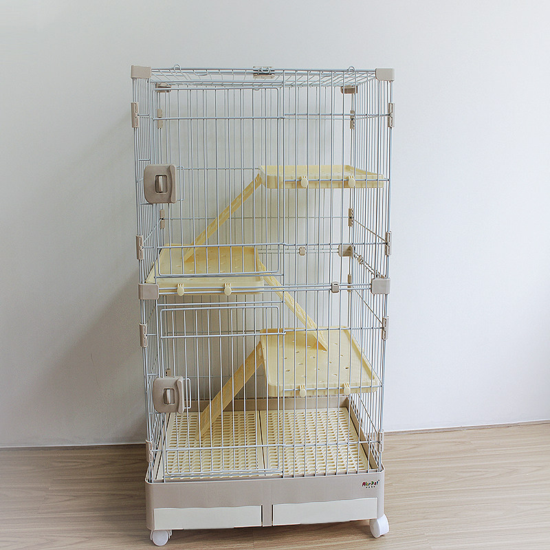 家用三层抽屉式兔笼 宠物兔大号铁网兔屋
