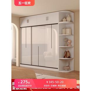 2024爆款 衣柜家用卧室推拉门实木出租房用经济型新款 小户型大衣橱