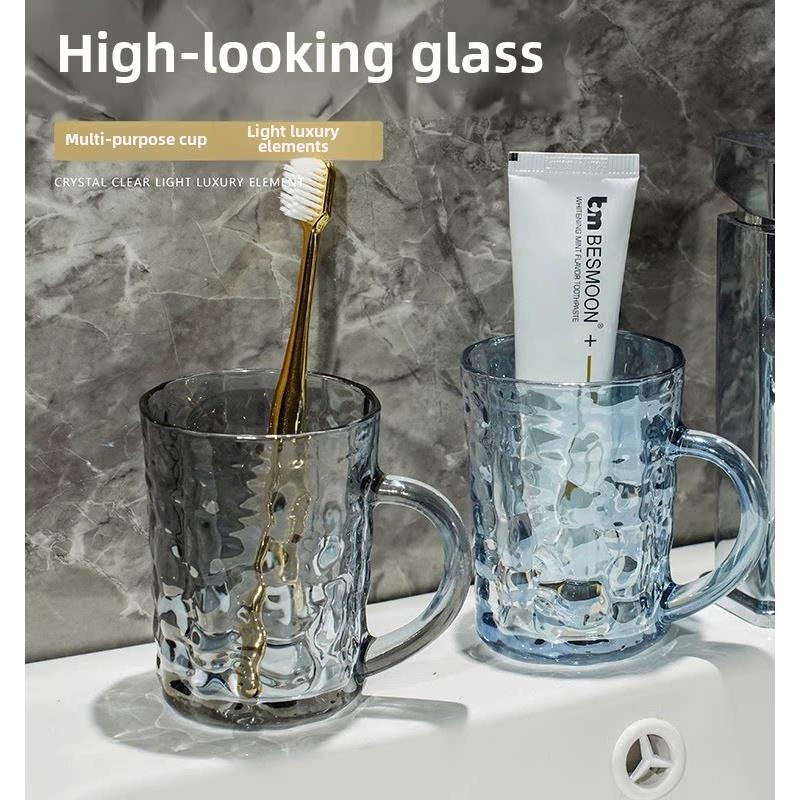 玻璃漱口杯，家用夫妇刷牙杯，高颜值漱口杯，简易牙刷杯，简易豪