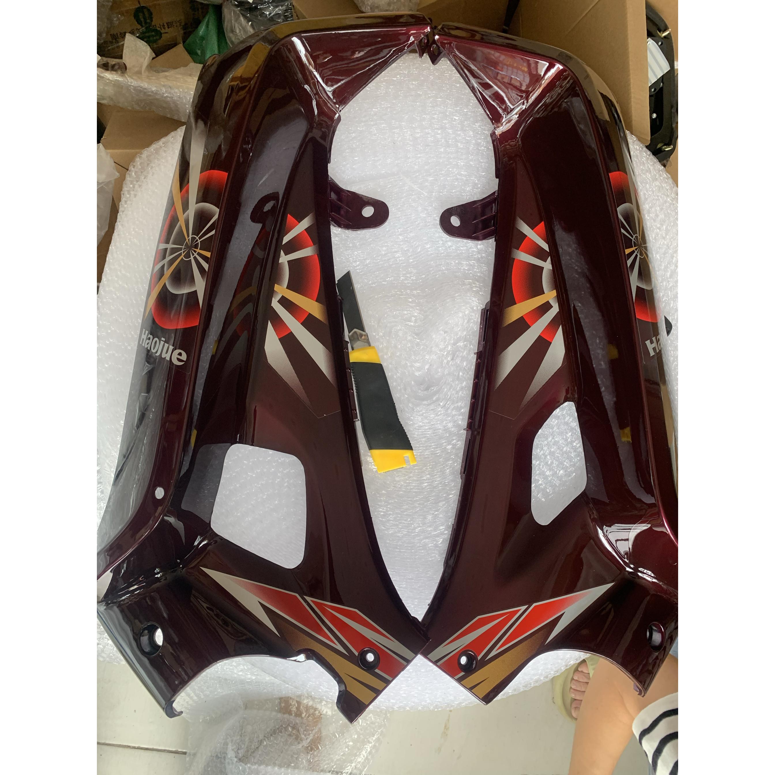 适用弯梁机车配件喜运HJ110-2-2A-2C-2D前挡风板左右挡风正品