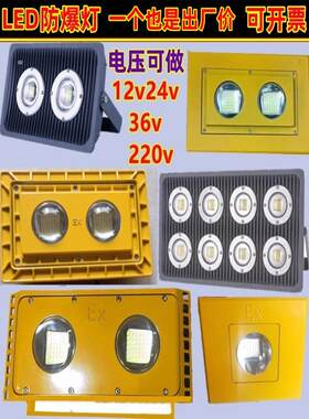 隧道灯LED防爆灯工地施工100W低压36V24防爆投光灯仓库厂房照明灯