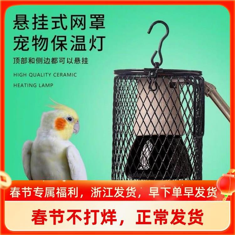 鹦鹉保温灯取暖灯芦丁鸡鸟用无光陶瓷防烫防咬加热仓鼠蜜袋鼯加温