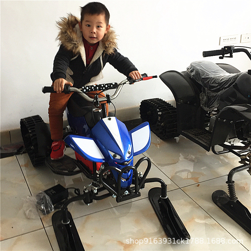 雪场游乐设备厂家直销儿童电动雪橇滑雪板滑雪车履带式雪地摩托车