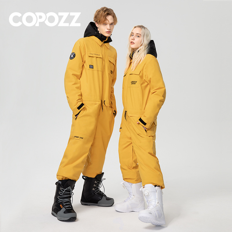 COPOZZ连体滑雪服冬季保暖防水防风男女款单双板宽松滑雪衣裤套装
