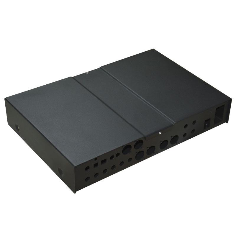 钣金箱体cnc激光切割五金冲压件数控折弯异形机箱功放机机箱外壳