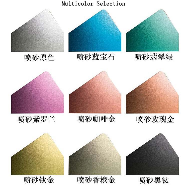 佛山苹果砂哑光抗指纹不锈钢板雾面彩色金属板打砂钛金灰钢板