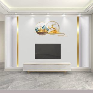 2023新款 饰布 麋鹿电视背景墙布现代轻奢风格 背景墙壁画简约大气装