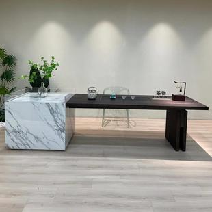 北美黑胡桃木茶桌家用禅意简约实木茶台办公室阳台客厅泡茶桌椅