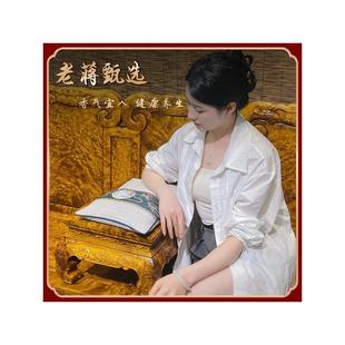 .老蒋根雕家用单人金丝楠木粉枕芯助眠安神腰枕靠枕办公室正宗香
