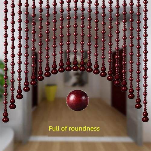 全红木葫芦门帘珠帘隔断帘客厅入口过道浴室卧室门免打孔挂帘