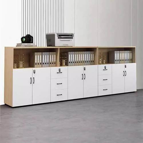 办公室矮柜文件柜木质抽屉式储物柜办公桌隔断墙带锁档案资料柜