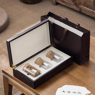 高档压克力玻璃长罐礼盒黄精陈皮石斛菊花茉莉花茶空盒定制包装