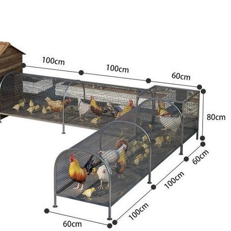 庭院养鸡隧道笼跑道笼走地鸡笼跑道户室外养鸡棚鸡笼养殖笼铁丝网