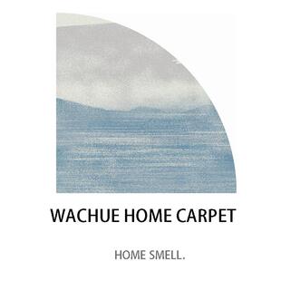 扇形角地毯斯堪的纳维亚四分之一圆地毯简单纯色家庭卧室客厅扇形