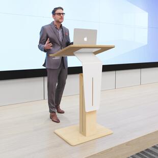 气动升降演讲台桌宣讲台会议室演讲台发言台主持台展会报告主席台