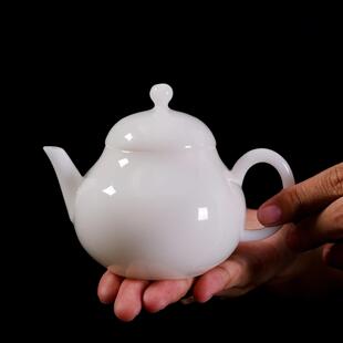 高端新款璞玉冰种玉瓷家用小容量西施茶壶功夫茶具简约泡茶礼盒装