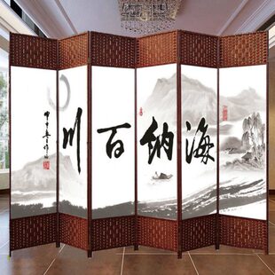 客厅卧室办公室 屏风隔断墙折屏遮挡简约现代折叠移动布艺玄关中式