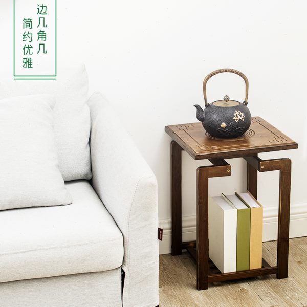 客厅沙发边几角几茶水置物架子电话花架实木床边小茶几方几桌边柜