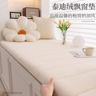 通用高级感卧室阳台垫子定制 网红泰迪绒可拆洗飘窗垫窗台垫子四季