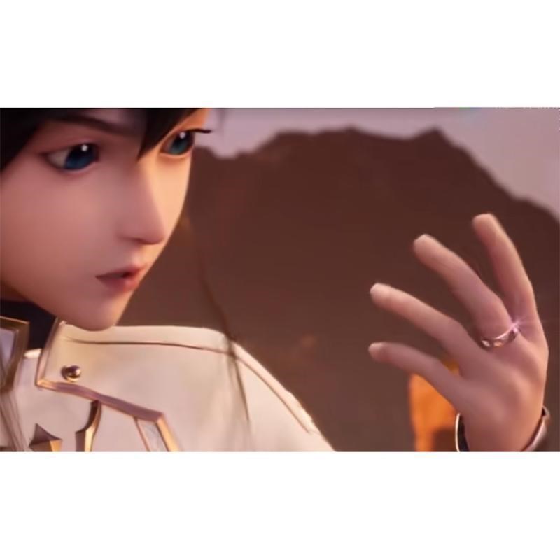 《神印王座》龙皓晨圣采儿定情信物勿忘我空间戒指U可转动储物戒