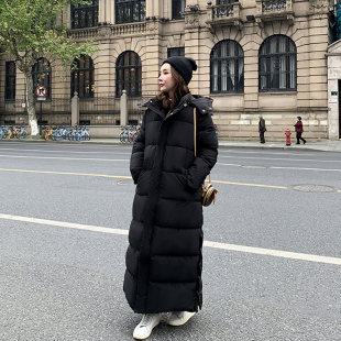 羽绒服女g2024冬季 超长款 过膝到脚踝棉服加厚棉衣艺考团体定制log