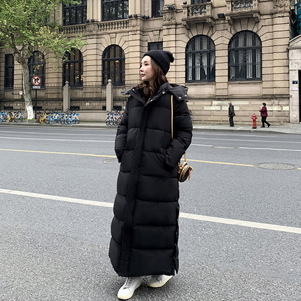 超长款羽绒服女g2024冬季过膝到脚踝棉服加厚棉衣艺考团体定制log