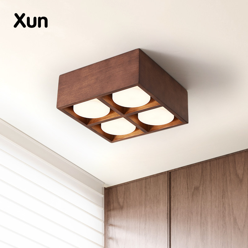 中古明装射灯无主灯客厅照明防眩四头方形吸顶筒灯卧室护眼斗胆灯,家装灯饰光源,斗胆灯,淘宝优惠券,粉丝福利购,淘宝优惠卷