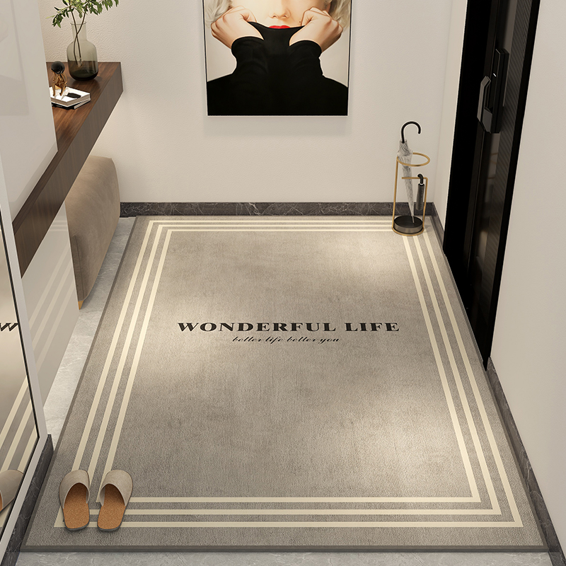 地垫入户门垫2023新款门口高级进门家用客厅脚垫可裁剪耐脏玄关垫