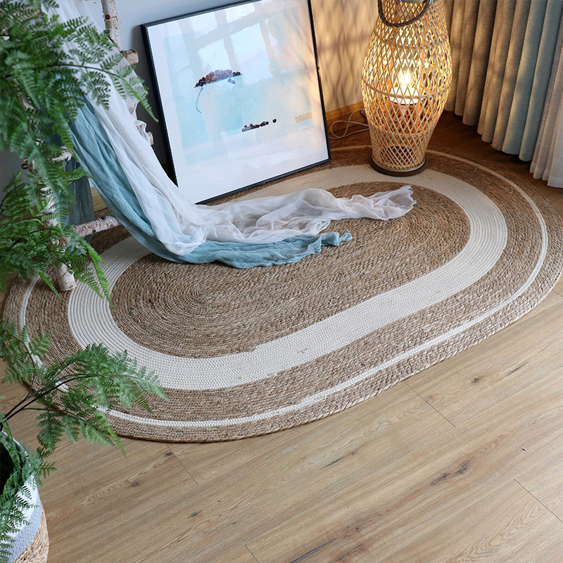 藤编地毯手工编织垫子r家居装饰网红服装店家用客厅卧室摄影地垫,居家布艺,地毯,淘宝优惠券,粉丝福利购,淘宝优惠卷