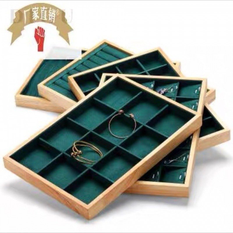 珠宝托盘a竹木戒指盘首饰展示z盘戒指盘耳针耳环盘首饰手镯盘饰品