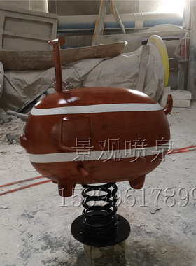 可定做玻璃钢旋转木马儿童玩具摇摇车摆件室内外小孩坐骑道具雕塑