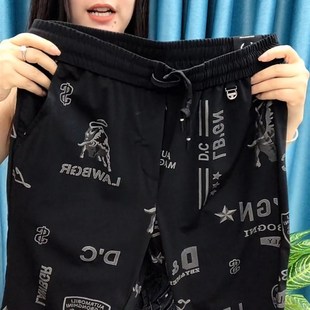 男直筒沙滩裤 2183夏季 弹力牛奶丝短裤 男冰丝薄料五分裤 男 2023新款