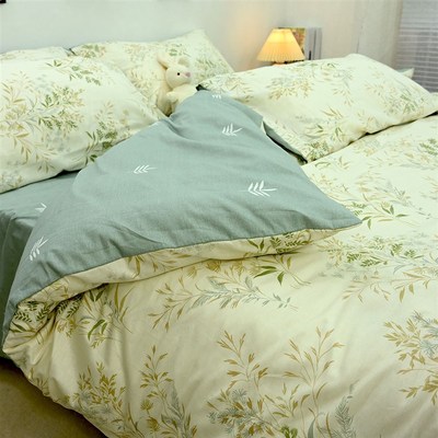 田园纯棉单件被套全棉100学生双人150x200x230180cm被罩春夏单独